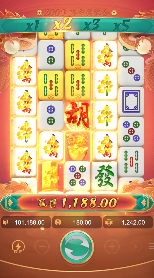 试玩麻将胡了2模拟器金框符号转百搭符号爆奖画面
