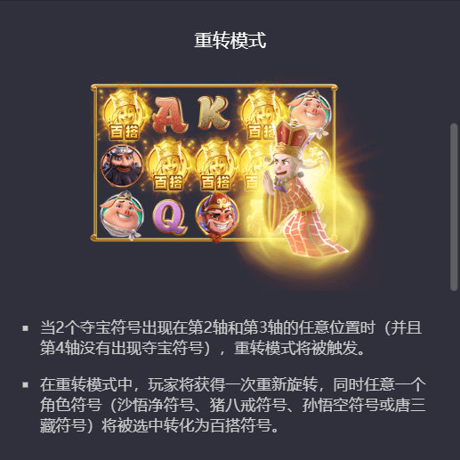 PG电子嘻游记重转模式玩法介绍图
