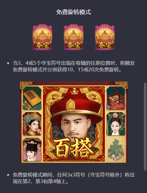 皇上吉祥免费旋转模式 PG电子皇上吉祥免费旋转模式玩法介绍图
