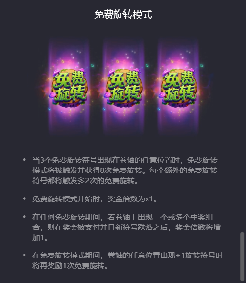 免费旋转模式触发条件说明图