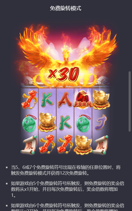 PG老虎机游戏凤凰传奇免费旋转模式说明图