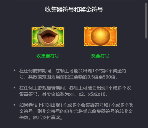 格林赏金:公主与青蛙收集器符号和奖金符号介绍图
